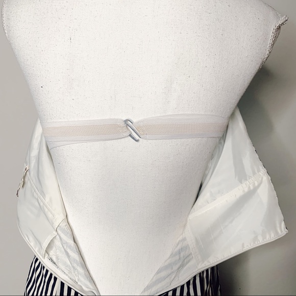 Nanette Lepore Silk striped twist strapless top - Picture 5 of 7